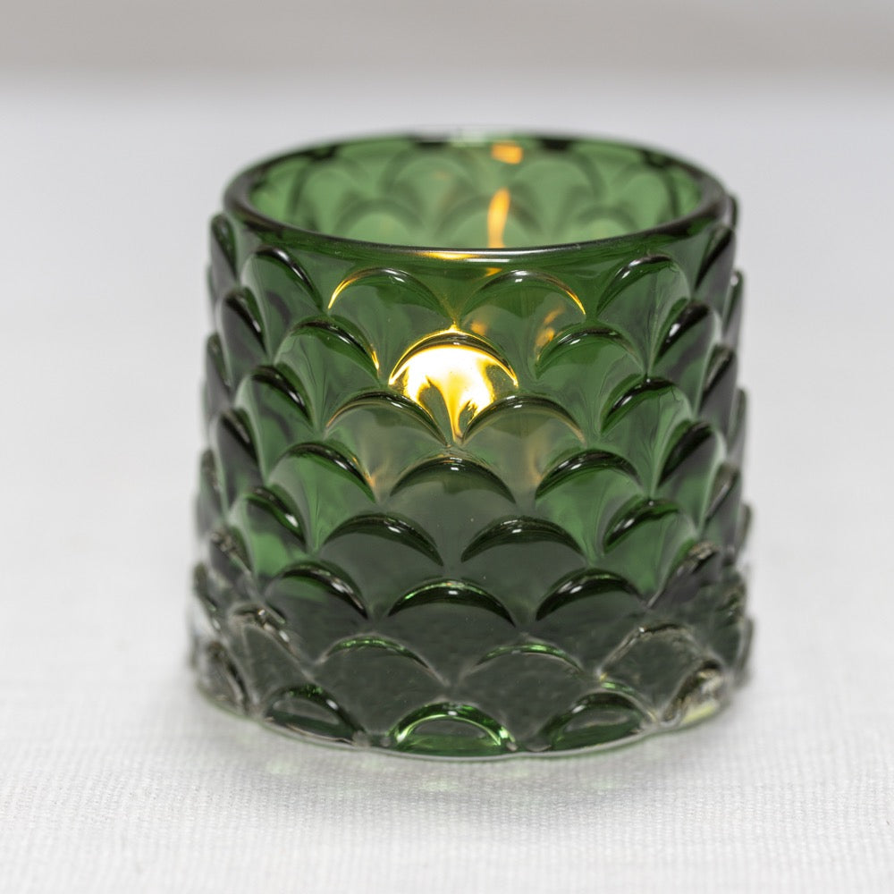Tea Light Holder Pontus Green 3 Assorted Designs set of 3 Designs