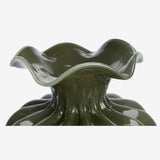 ART DECO GREEN GLASS VASE