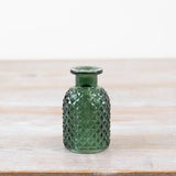 Green or Blue Patterned Vase, 9.2cm