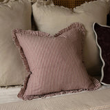 Darcy Burgundy Stripe Cushion 45cm