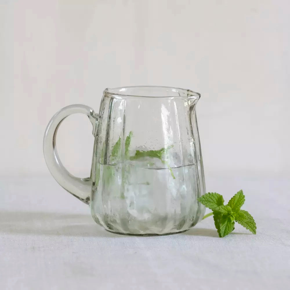 Ribbed Glass Jug