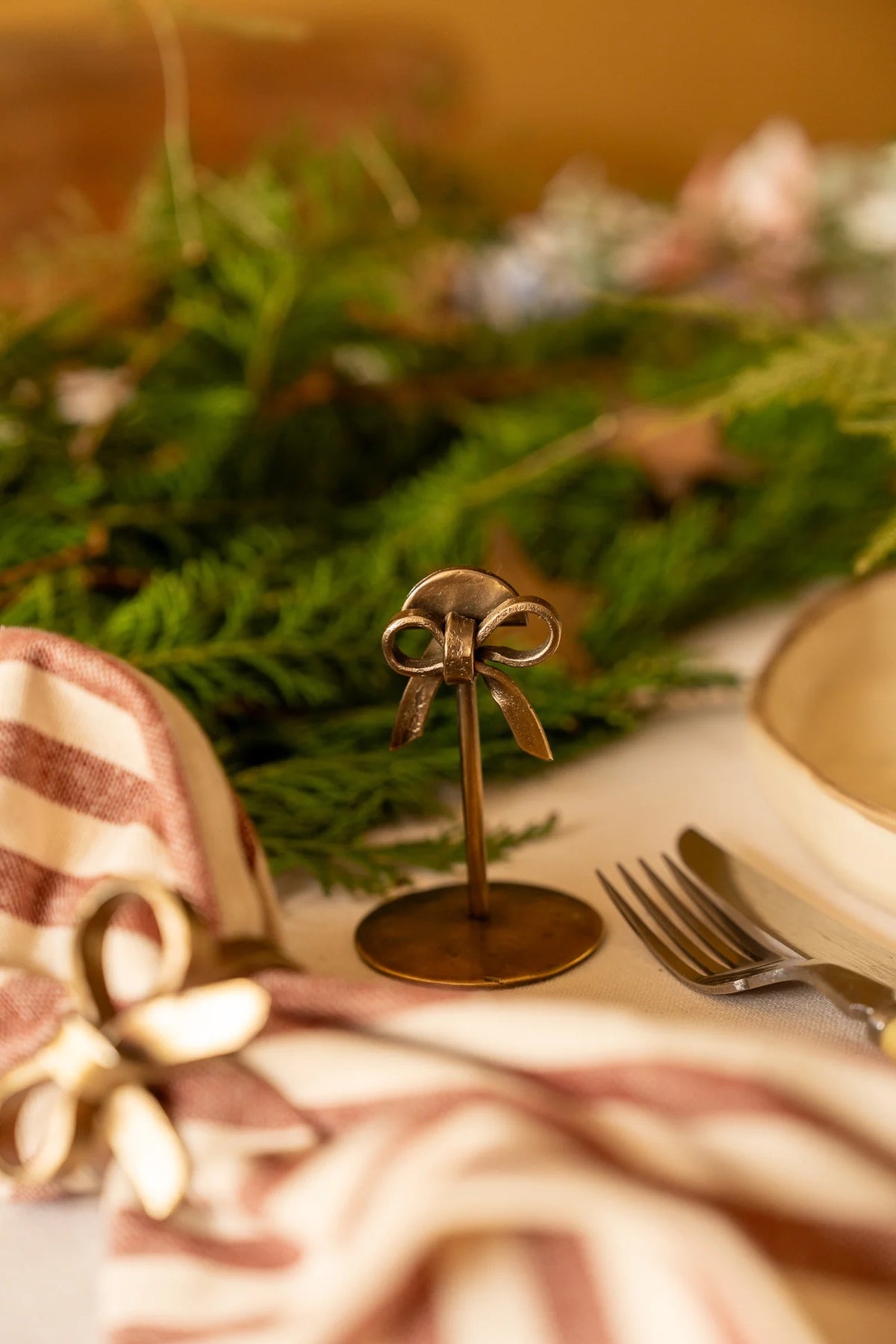 Bow Place Card Holder S/4