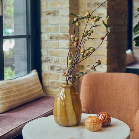Abigail Ahern - Nila Glass Candle Holder - Honey