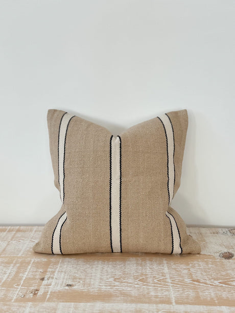 India Beige, Black & Cream Cushion 45cm