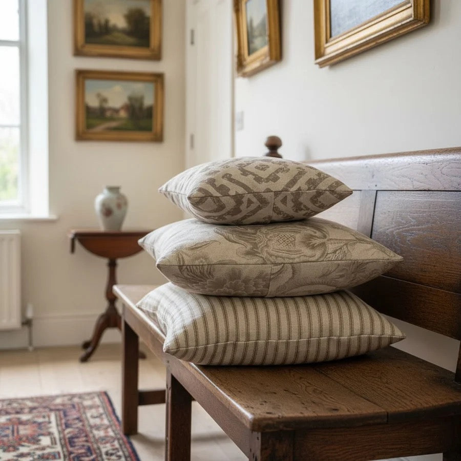 TICKING STRIPE NATURAL LINEN