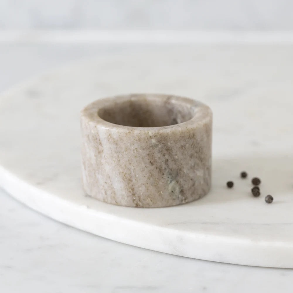 Marble Pepper Cellar Pinch Pot in Charcoal