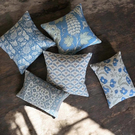 FEATHER  BLUE & LINEN CUSHION