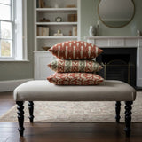 LEAVES STRIPE TERRACOTTA