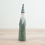 Green Santa Ornament, 2 sizes