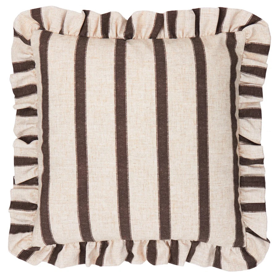 Connie Striped Ruffle Cushion 45cm - 4 Colours