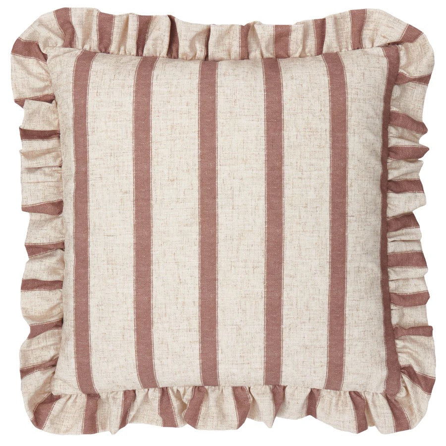 Connie Striped Ruffle Cushion 45cm - 4 Colours