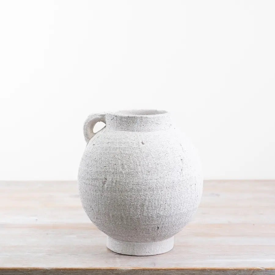 White Textured Vase 24.5cm