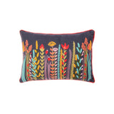 Champaka Floral Embroidered Navy Cushion 35X50cm