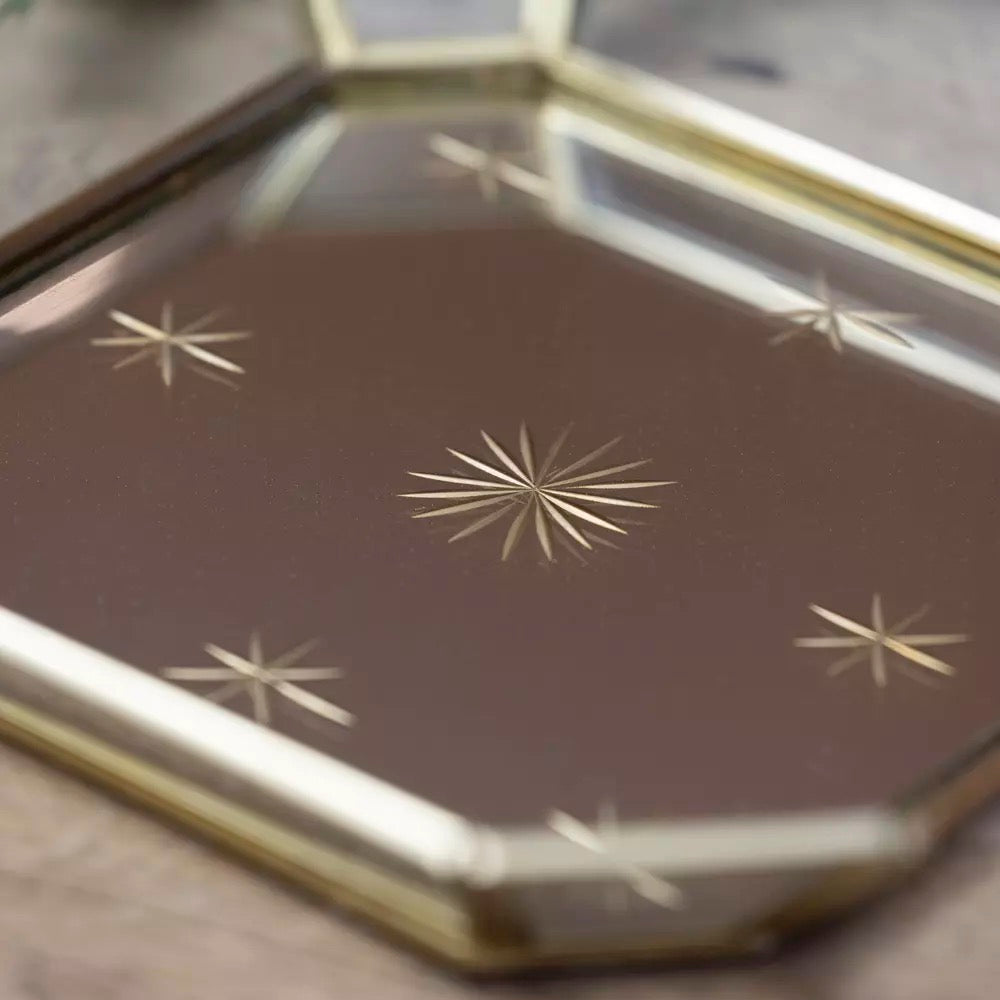 Tray with Gold Etched Stars