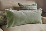 Menmai Statement Velvet Lumbar Cushion Cover - Moss Green - 35 x 80cm