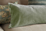 Menmai Statement Velvet Lumbar Cushion Cover - Moss Green - 35 x 80cm