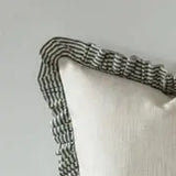 Bella Green and Cream Ruffle Cushion