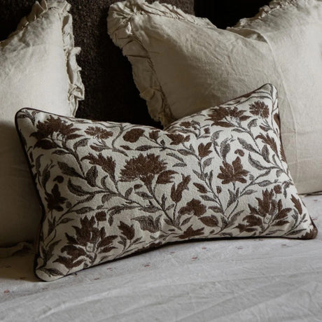 Thea Brown Print Cushion 50×30cm