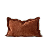Chloe Rust Scalloped Edge Cushion 2 sizes