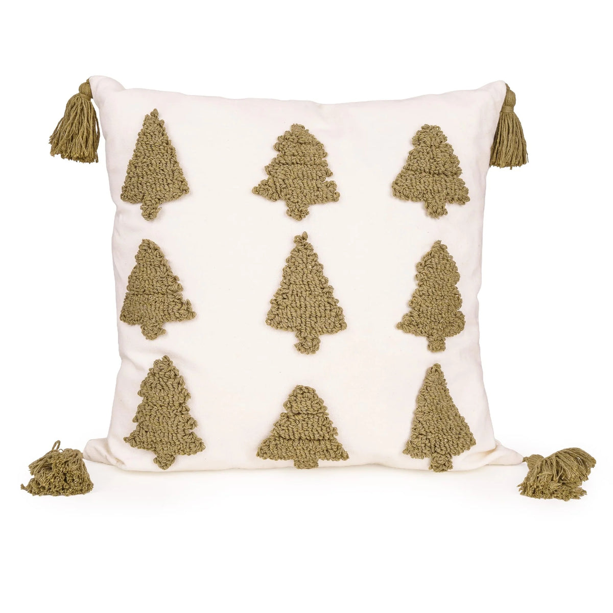 Cushion Embroidered with Christmas Trees – 45cm