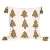 Cushion Embroidered with Christmas Trees – 45cm