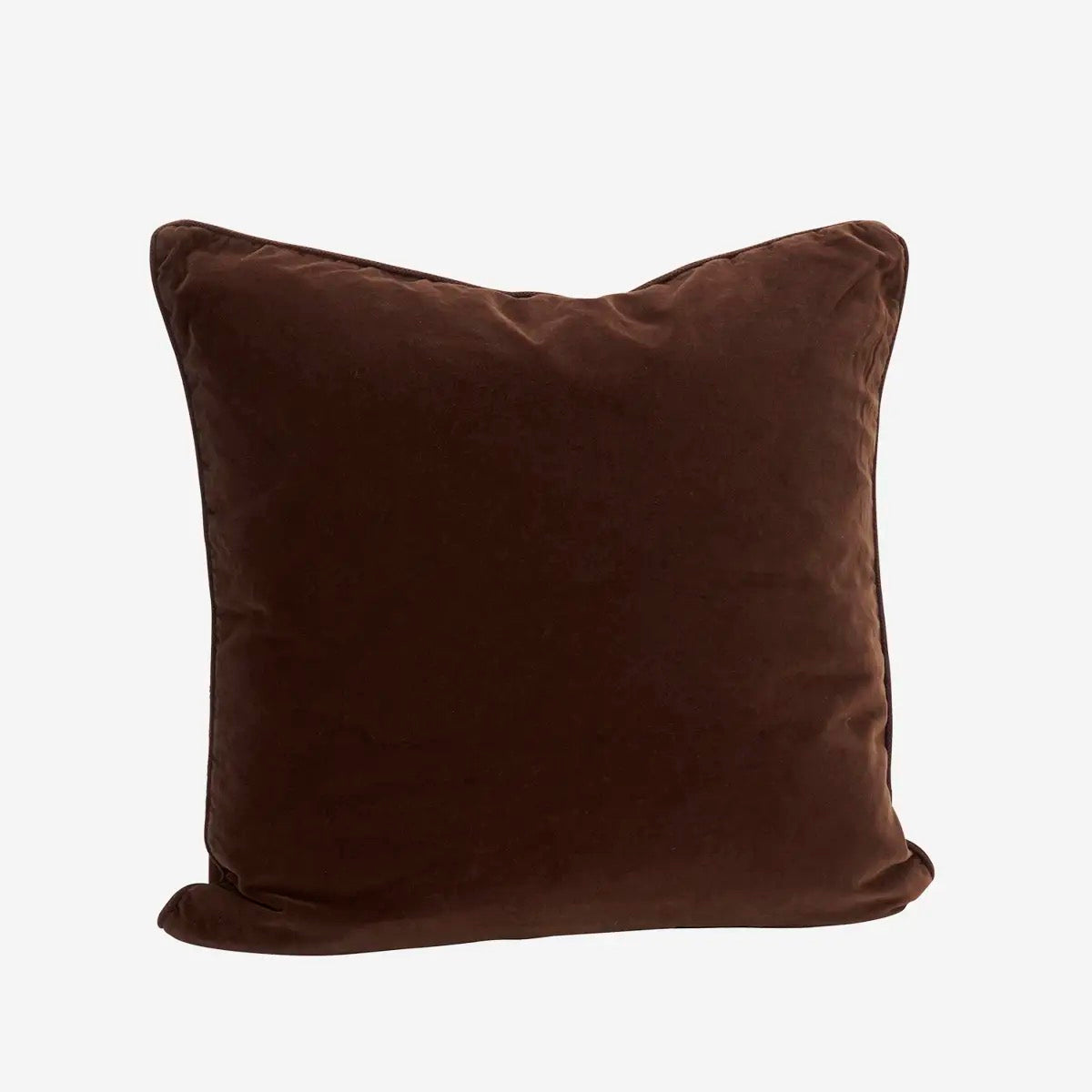 VELVET CUSHION COVER - 50X50 cm - Dark Brown