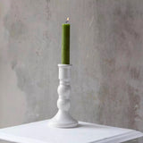 Candle Holder White Crackle - 2 sizes