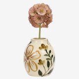 HAND-PAINTED STONEWARE VASE