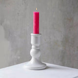 Candle Holder White Crackle - 2 sizes