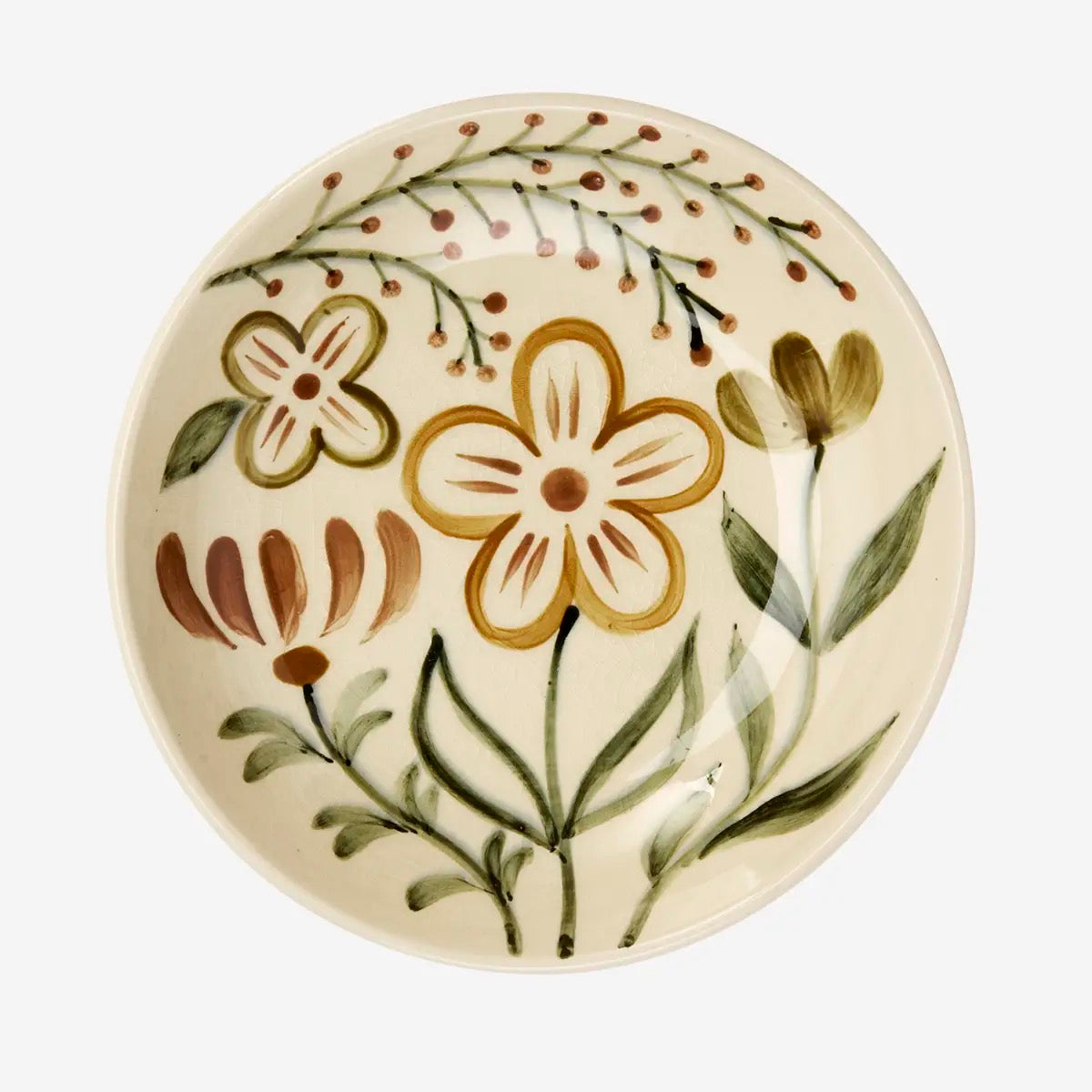 HAND-PAINTED STONEWARE TRAY/BOWL