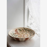 HAND-PAINTED STONEWARE TRAY/BOWL