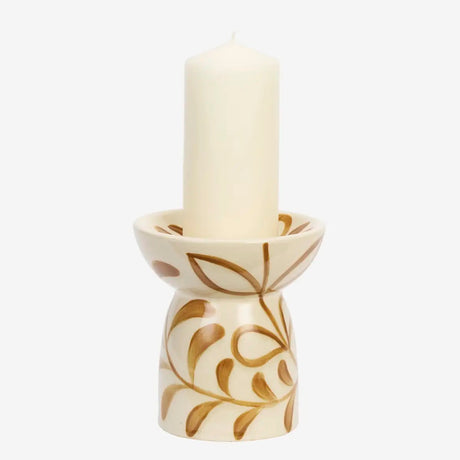 HAND-PAINTED CANDLE HOLDER