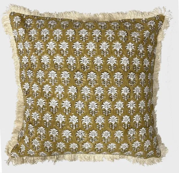 Malini Sarika Swamp Green Cushion