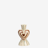 HAND-PAINTED CANDLE HOLDER W/ HEART