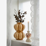 HAND-PAINTED CANDLE HOLDER W/ HEART