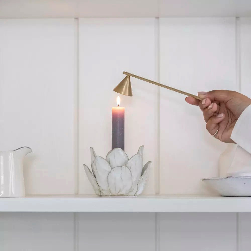 Candle Holder Petals White - 2 Sizes