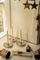 Scalloped Ceramic Candle holder - 2 colours