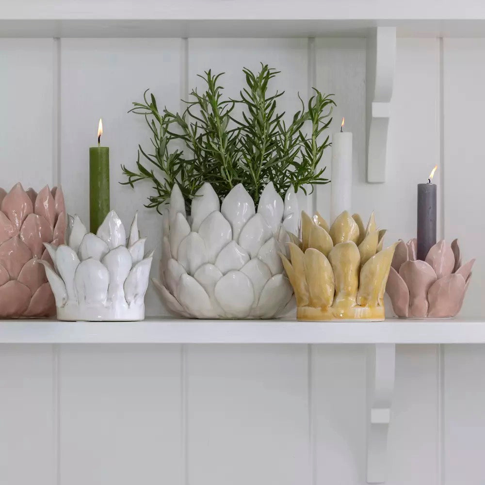 Candle Holder Petals Blush Small