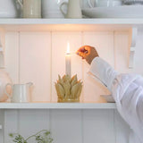 Candle Holder Petals Yellow