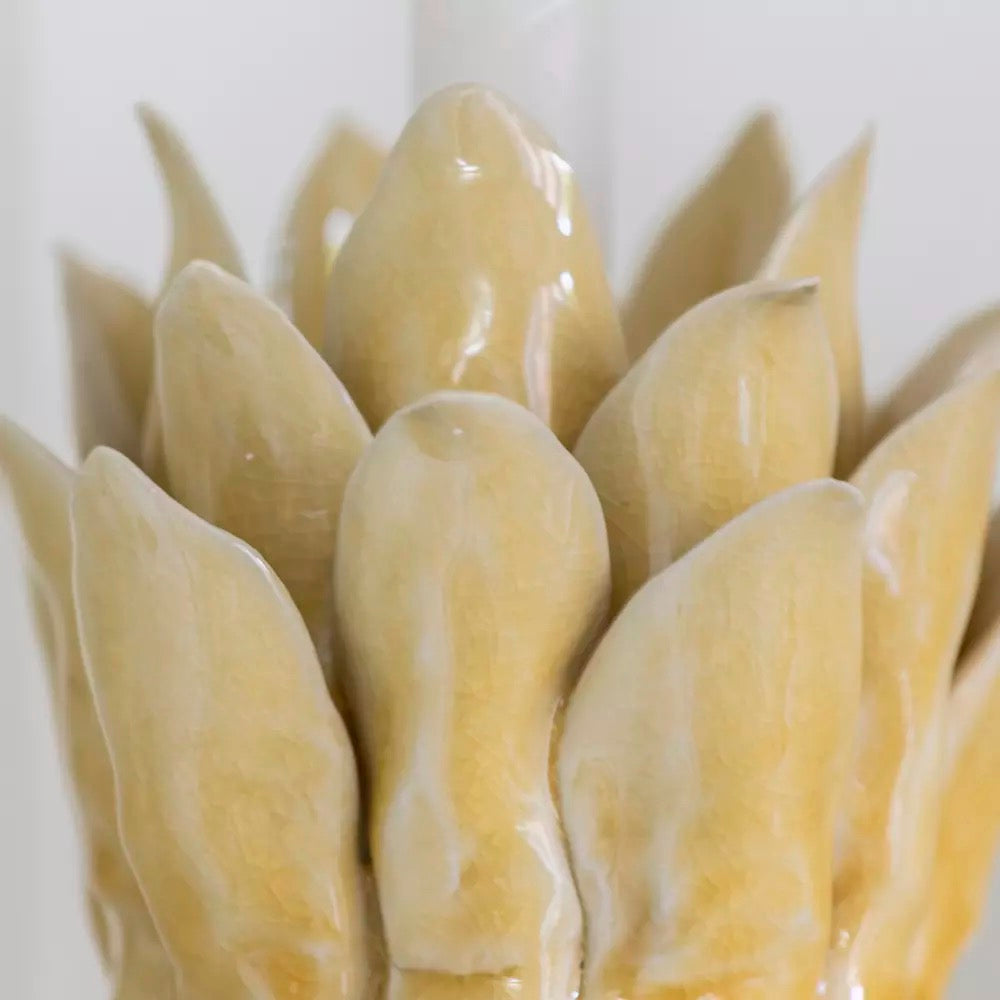 Candle Holder Petals Yellow