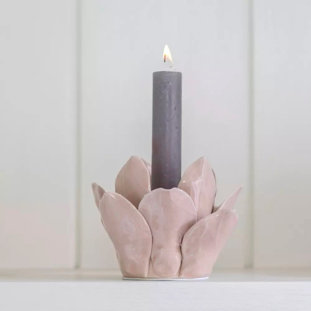 Candle Holder Petals Blush Small