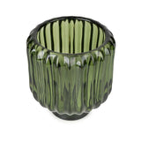 Ridged Glass 2-Way Candleholder  -3 colours