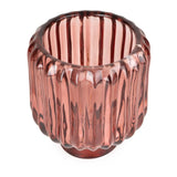Ridged Glass 2-Way Candleholder  -3 colours