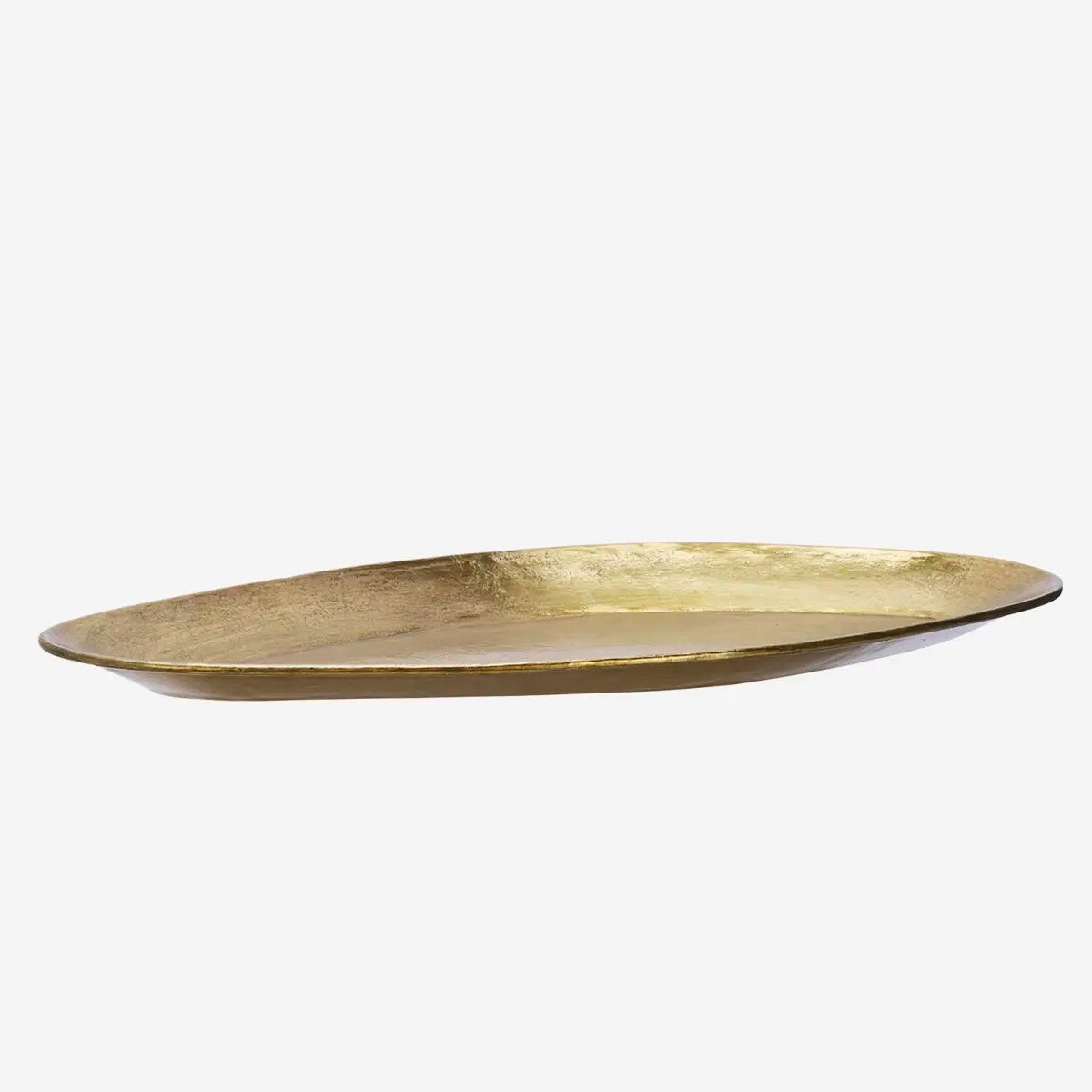 HAND HAMMERED OVAL ALUMINIUM TRAY