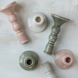 Candle Holder Blush Crackle Large