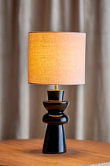 Lio Table lamp, Black, Stoneware