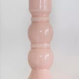 Candle Holder Blush Crackle Large