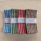DAMSON STRIPE set of 4 cotton napkins