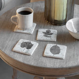 CLAYTON SET OF 4 LEAF COASTERS