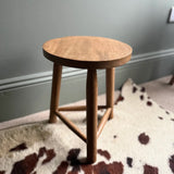 Shorter Three Legged Mango Wood Stool - Lighter wood